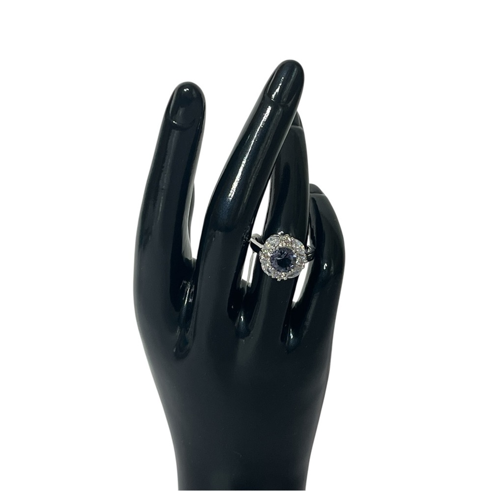 Brenda Stone Tanzanite Lab Rhodium Plated Bringing The Sass Women's 7 Ring